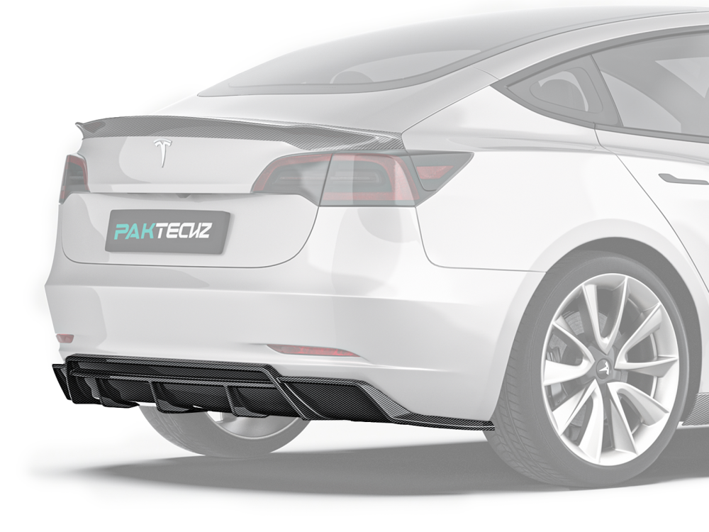 Tesla Model 3 Paktechz Design Rear Diffuser