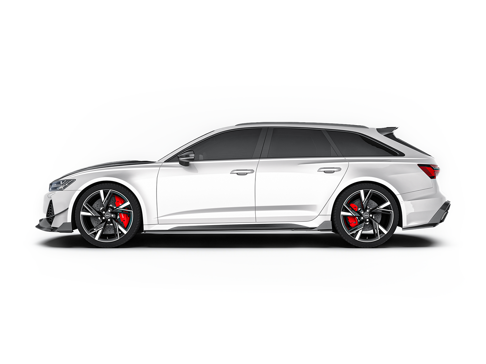 audi rs6 c8 carbon fiber side skirts
