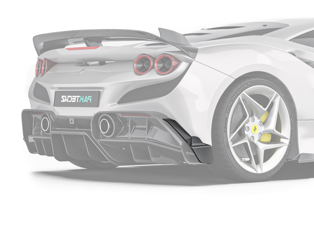 Ferrari F8 Paktechz Design Rear Side Splitter