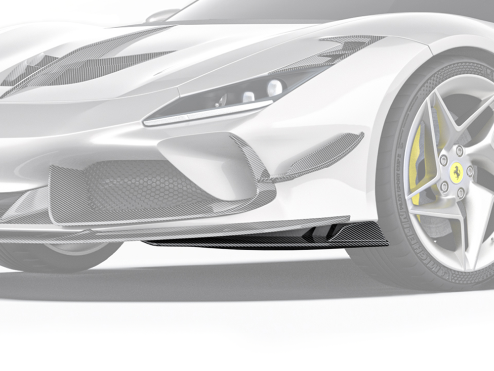 Ferrari F8 Paktechz Design Front Corner Splitter