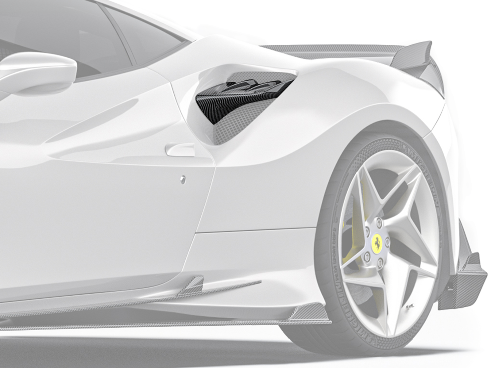 Ferrari F8 Paktechz Design Side Air Intakes