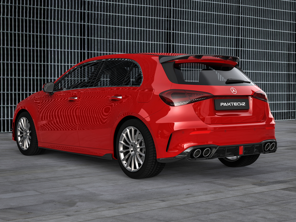 Mercedes-Benz A-Class(W177) Paktechz Design Rear Diffuser Ver.2 + Rear Side Splitter