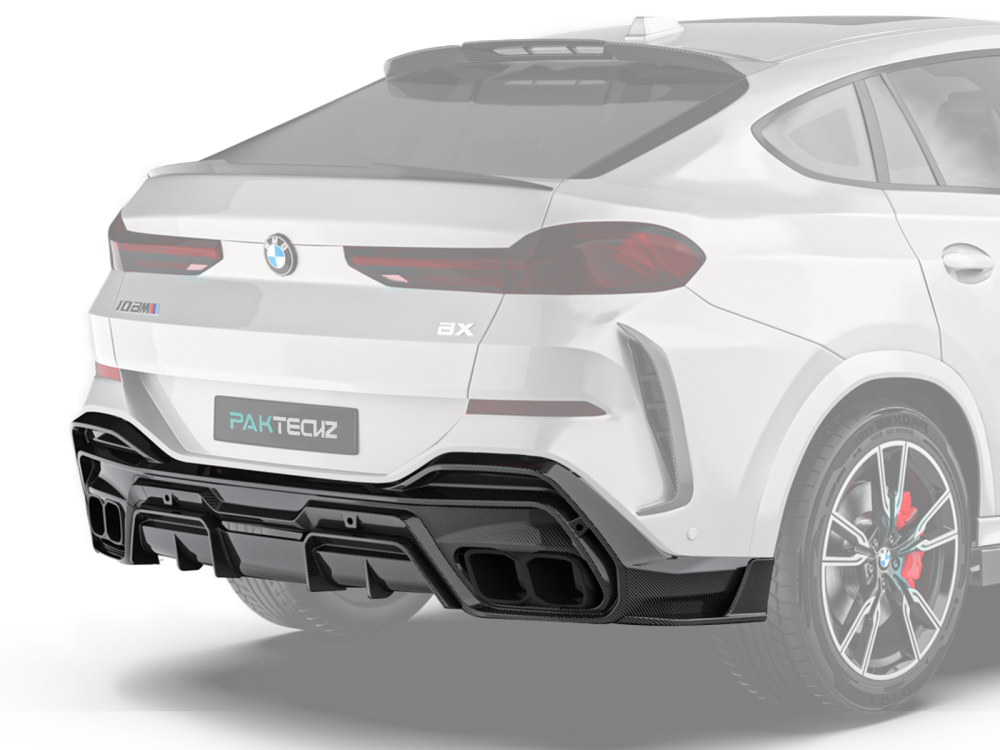 BMW X6  Paktechz Design Rear Diffuser + Rear Side Splitter