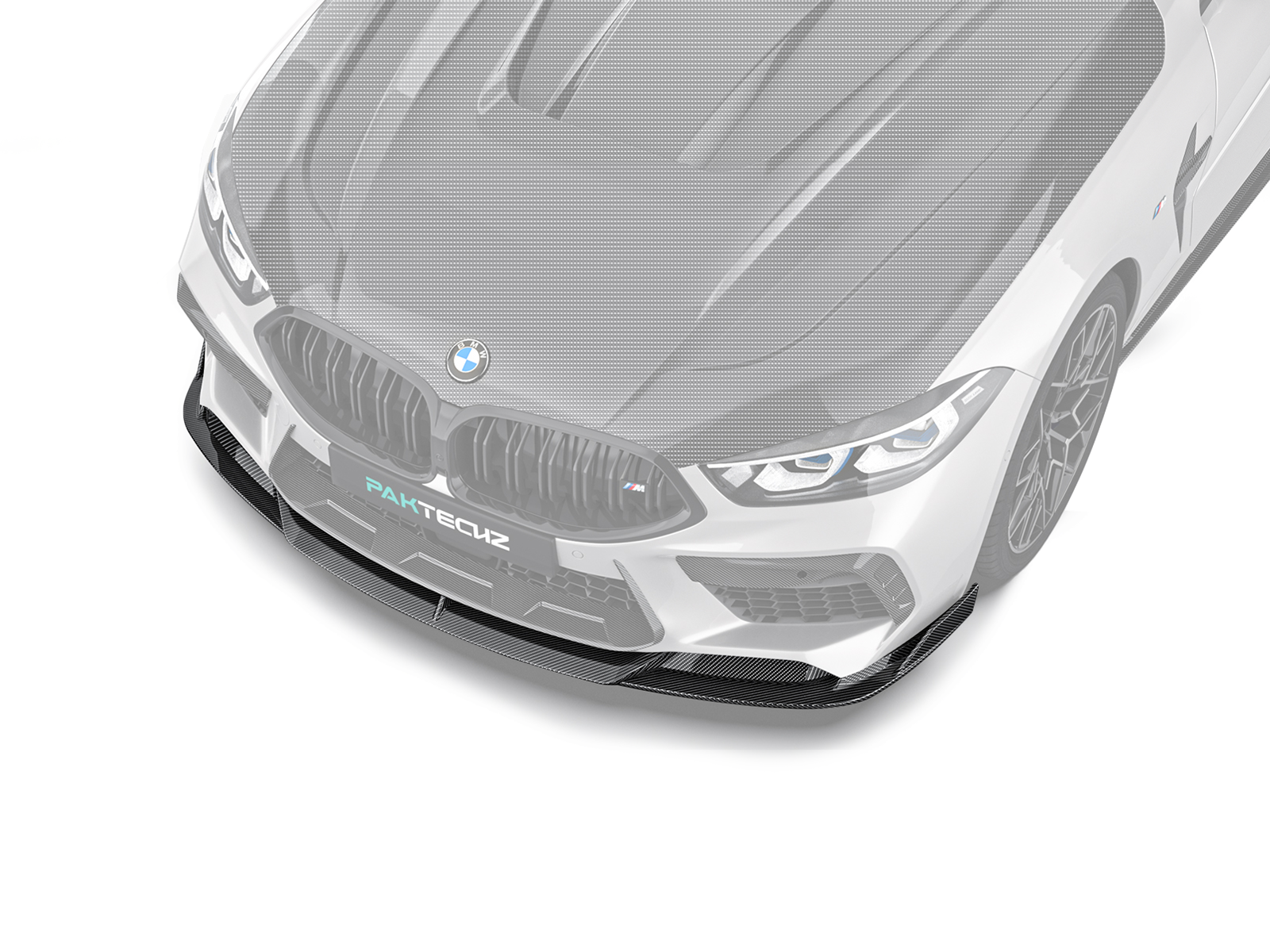 BMW M8 F91 F92 F93 Paktechz Design Carbon Fiber Front Lip Splitter