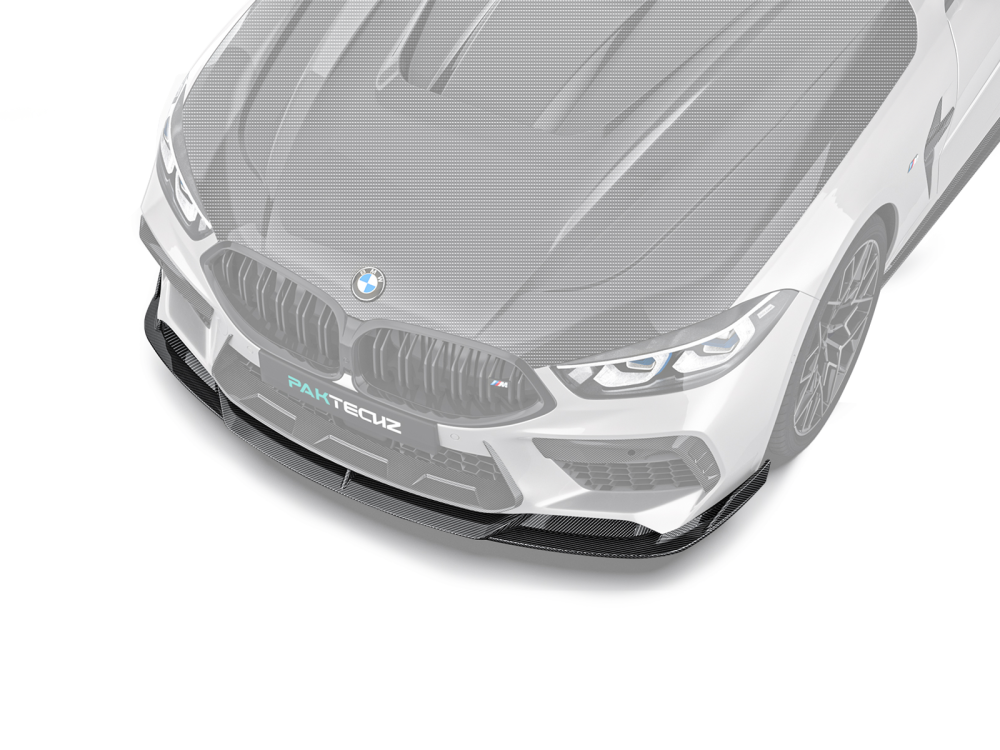 BMW M8 F91 F92 F93 Paktechz Design Carbon Fiber Front Lip Splitter