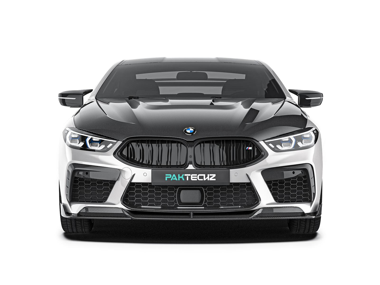 BMW M8 F91 F92 F93 Paktechz Design Carbon Fiber Front Lip Splitter