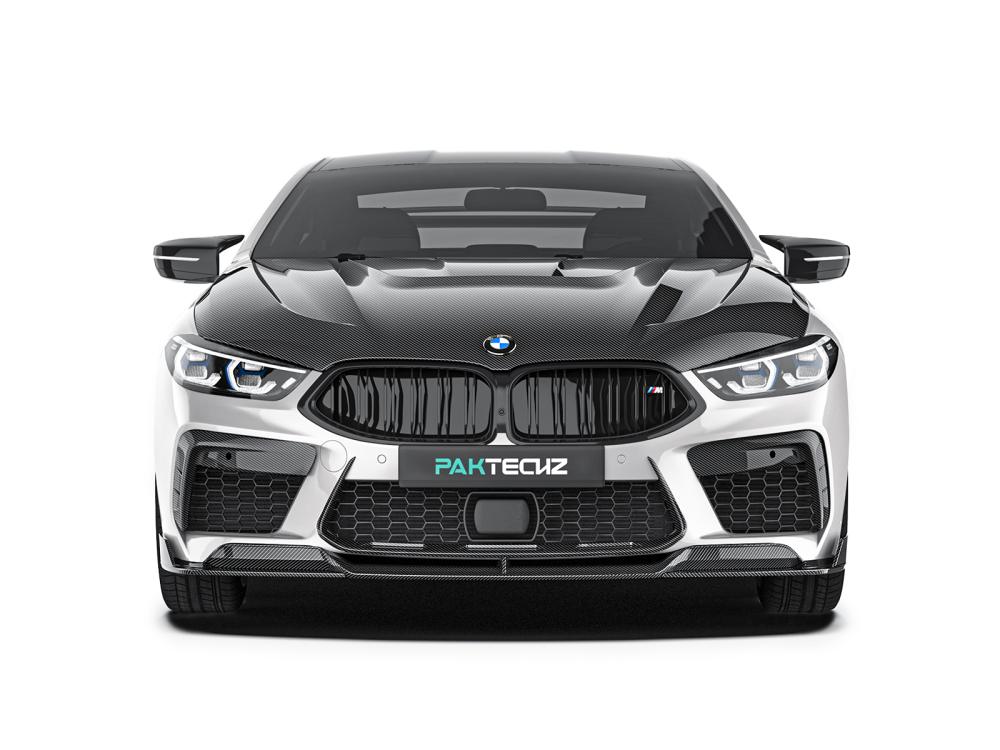 BMW M8 F91 F92 F93 Paktechz Design Carbon Fiber Front Lip Splitter