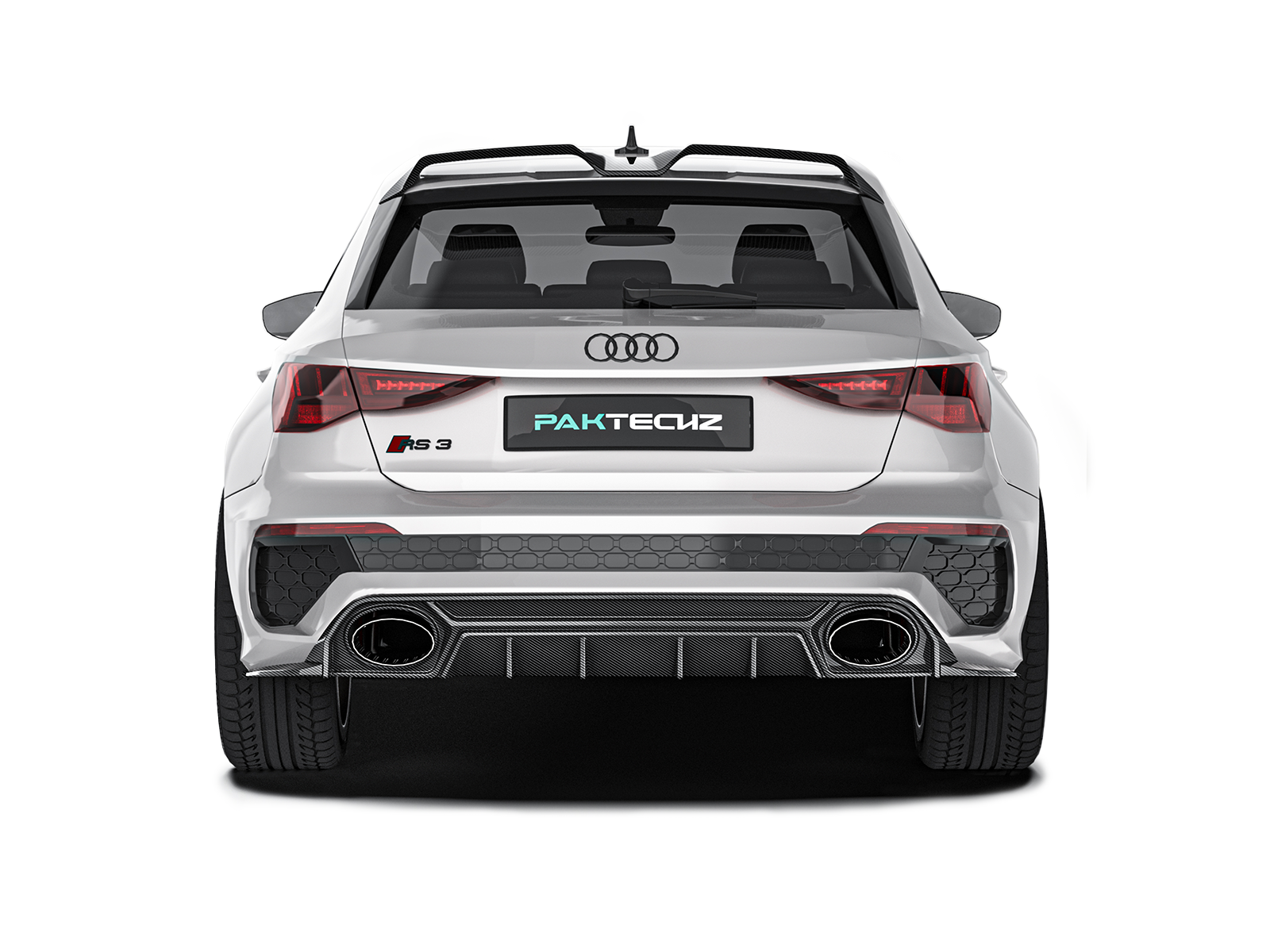 Audi RS3 (8Y) Paktechz Design Rear Diffuser + Rear Canards