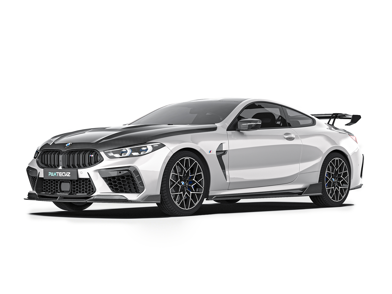 BMW M8 F91 F92 F93 Paktechz Design Carbon Fiber Front Lip Splitter