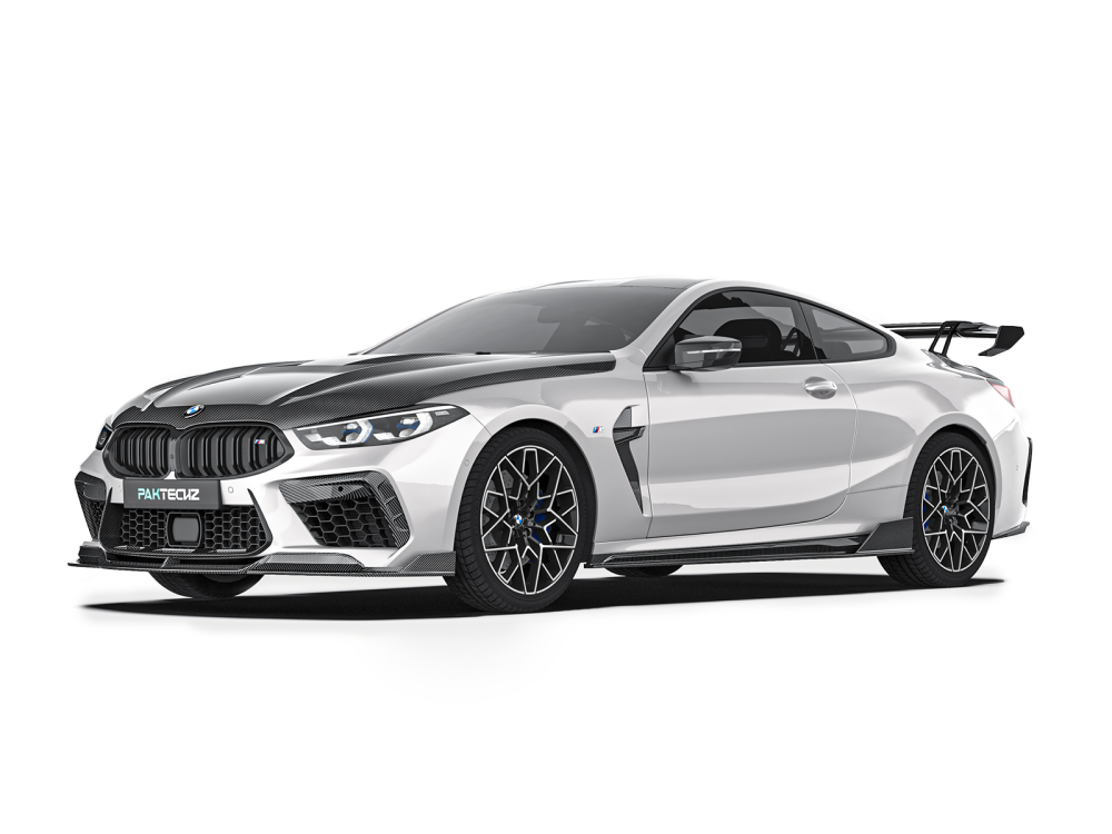 BMW M8 F91 F92 F93 Paktechz Design Carbon Fiber Front Lip Splitter
