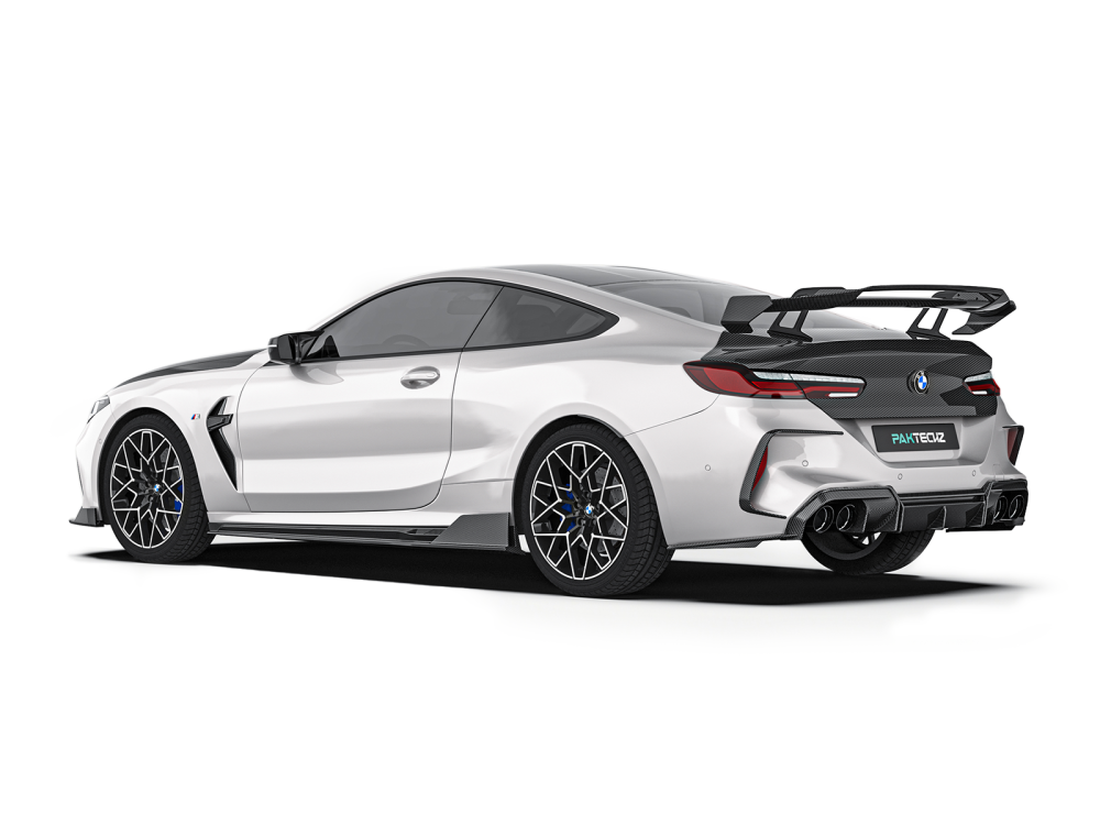 BMW M8 F91 F92 F93 Paktechz Design Carbon Fiber Rear Diffuser