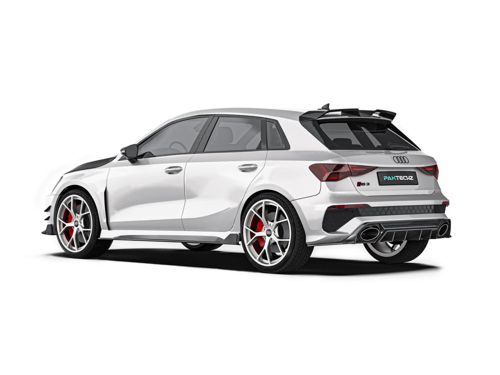Audi RS3 (8Y) Paktechz Design Rear Diffuser + Rear Canards