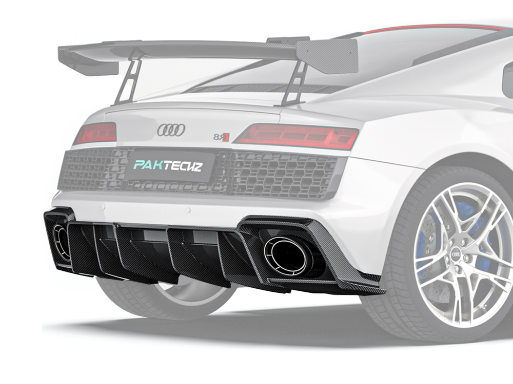 Audi R8 Gen 2 Facelift Paktechz Design Carbon Fiber Rear Diffuser