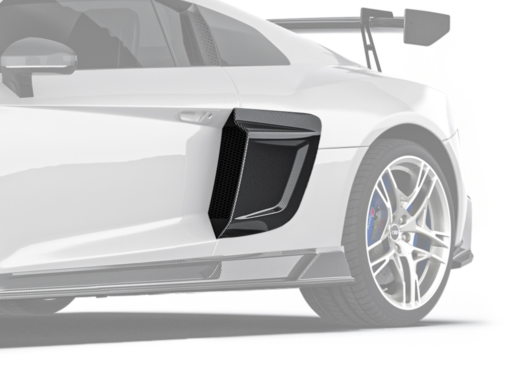 Audi R8 Gen 2 Paktechz Design Carbon Fiber Side Blades