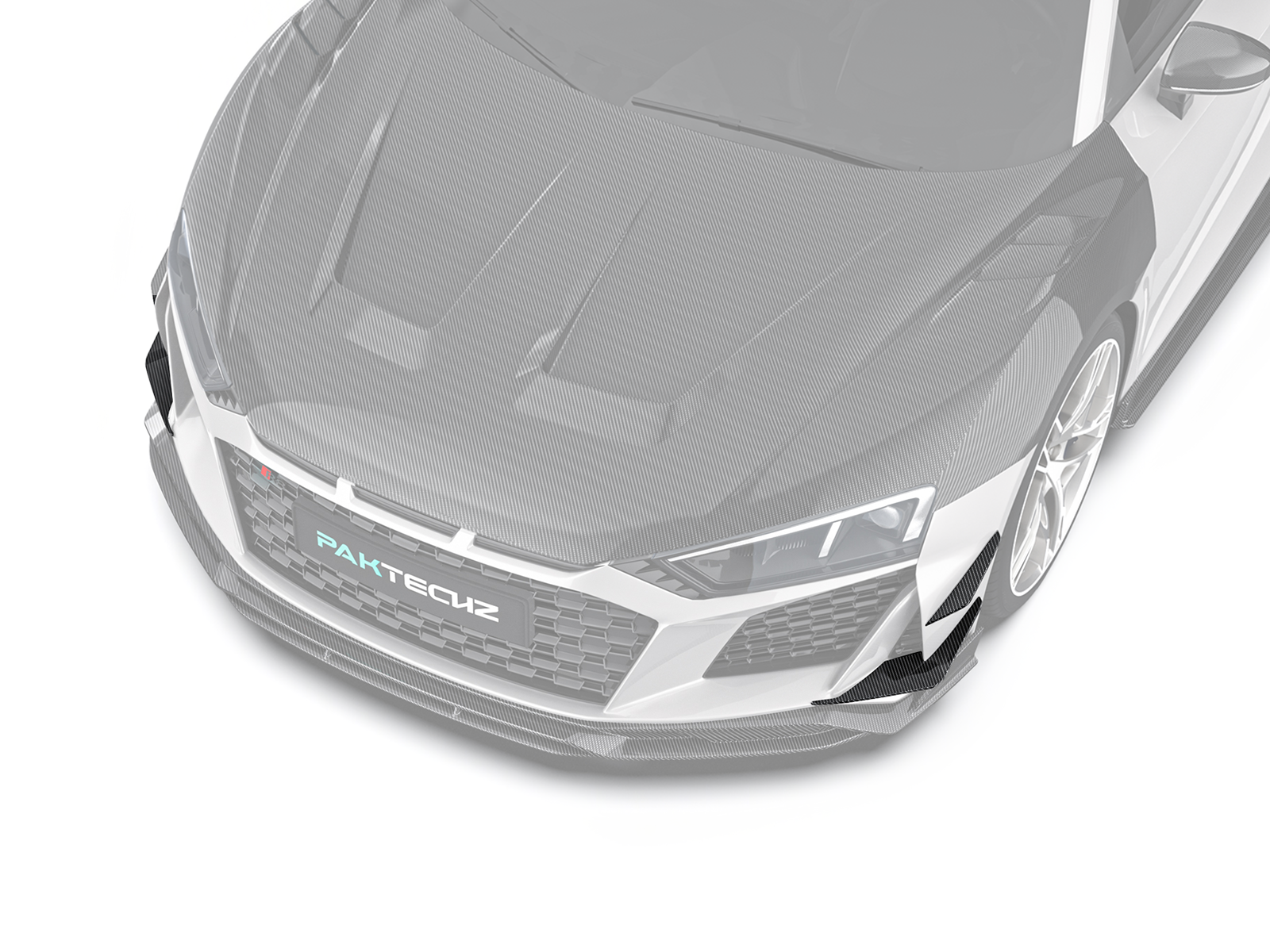 Audi R8 Gen 2 Facelift Paktechz Design Carbon Fiber Front Canards