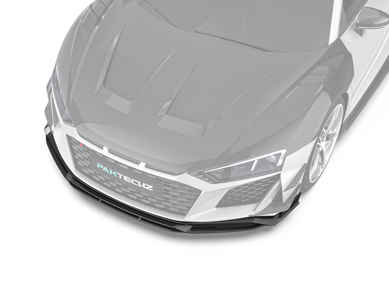 Audi R8 Gen 2 Facelift Paktechz Design Carbon Fiber Front Lip Splitter