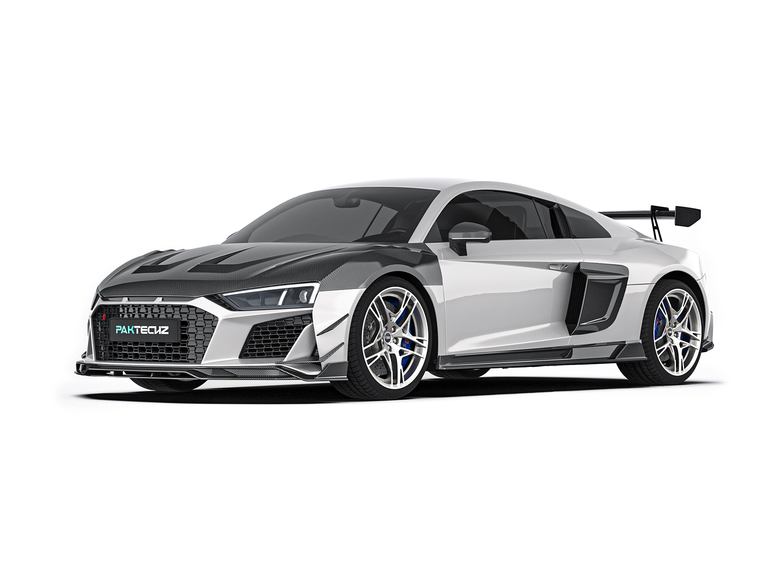Audi R8 Gen 2 Paktechz Design Carbon Fiber Side Skirts