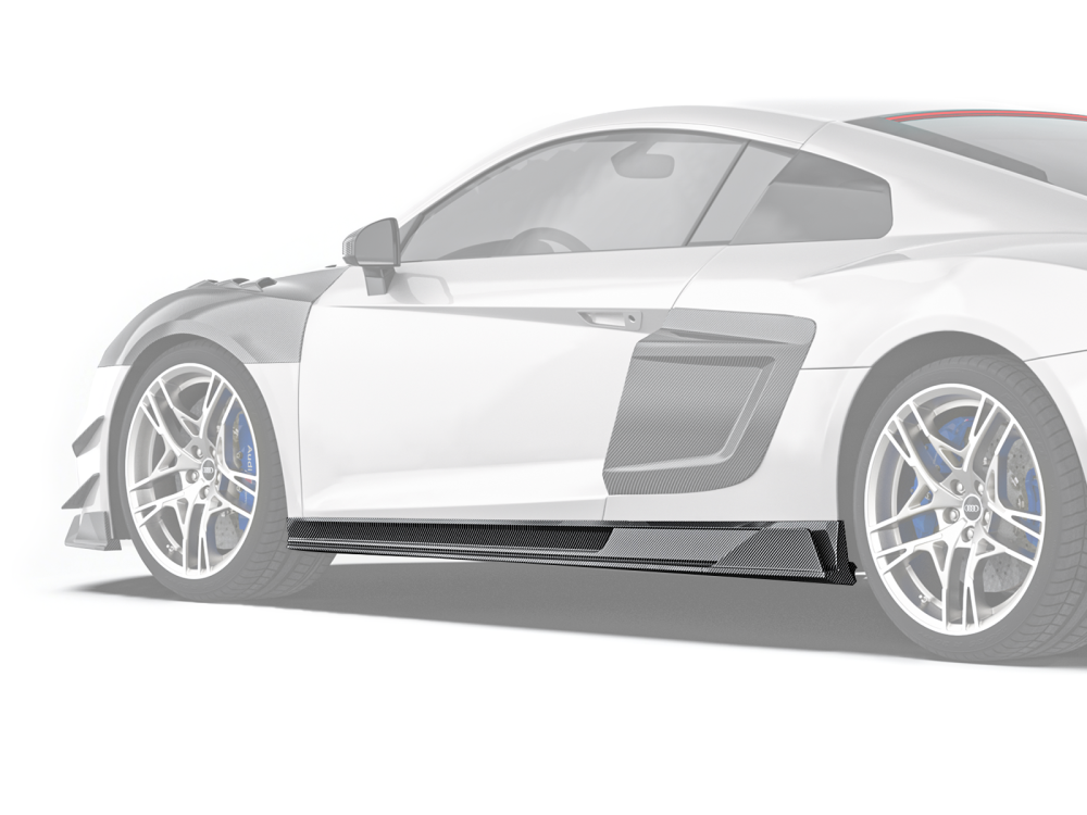 Audi R8 Gen 2 Paktechz Design Carbon Fiber Side Skirts
