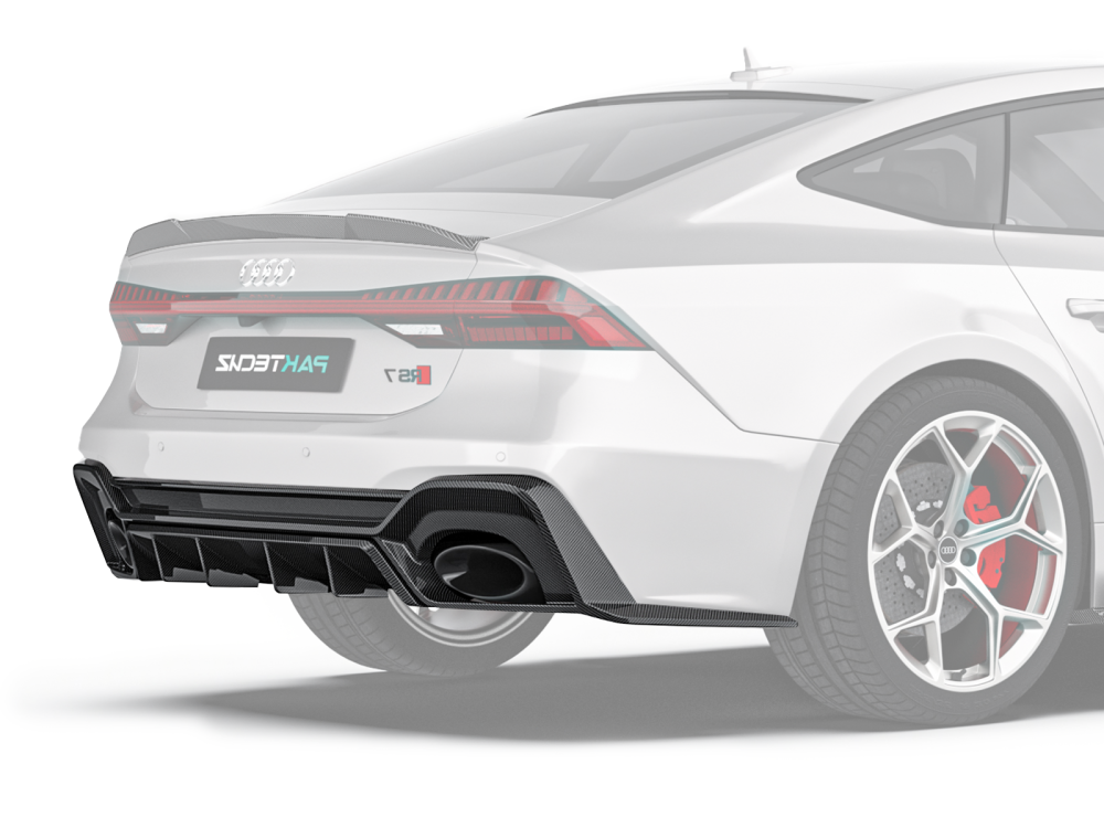 audi rs7 c8 carbon fiber rear diffuser