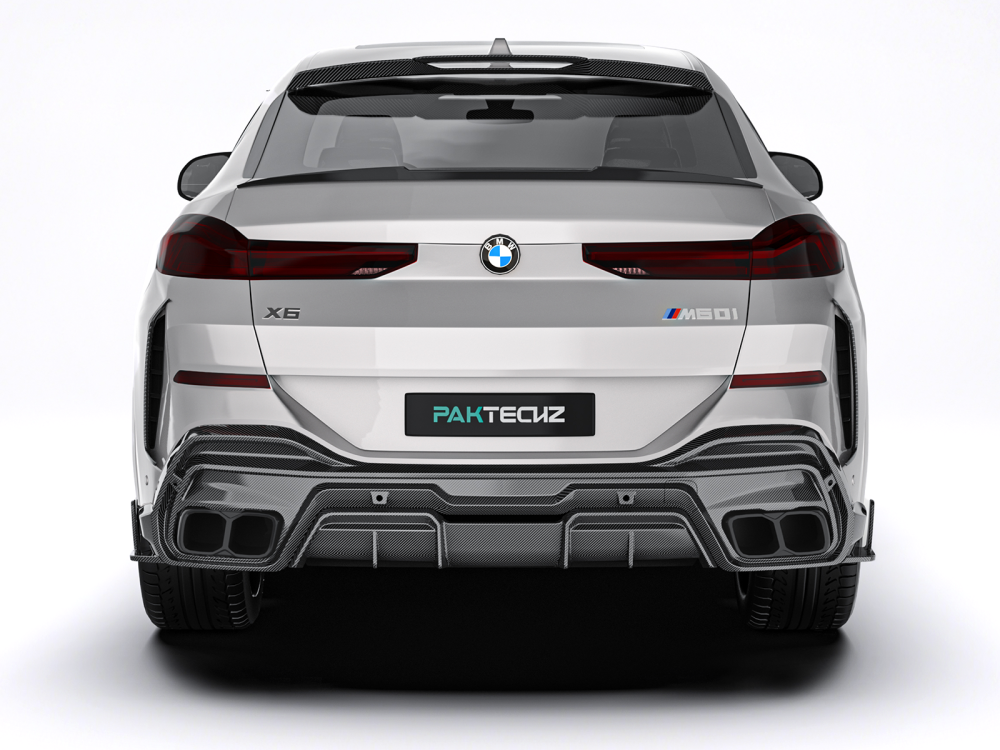 BMW X6  Paktechz Design Rear Diffuser + Rear Side Splitter