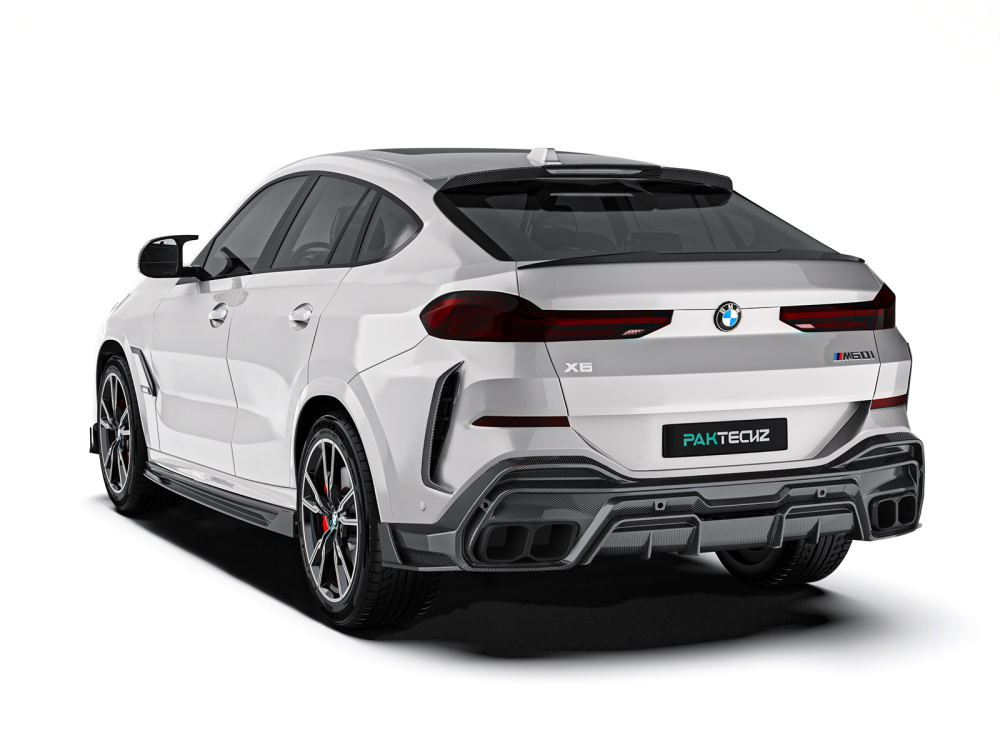 BMW X6  Paktechz Design Rear Diffuser + Rear Side Splitter