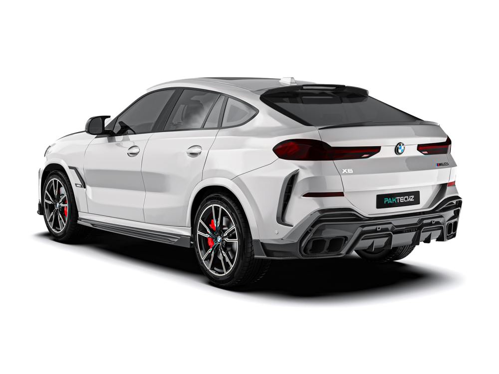 BMW X6  Paktechz Design Rear Diffuser + Rear Side Splitter