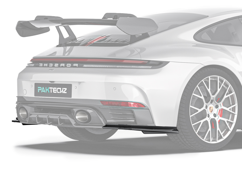 Porsche 992.2 Paktechz Design Upper Rear Side Splitter