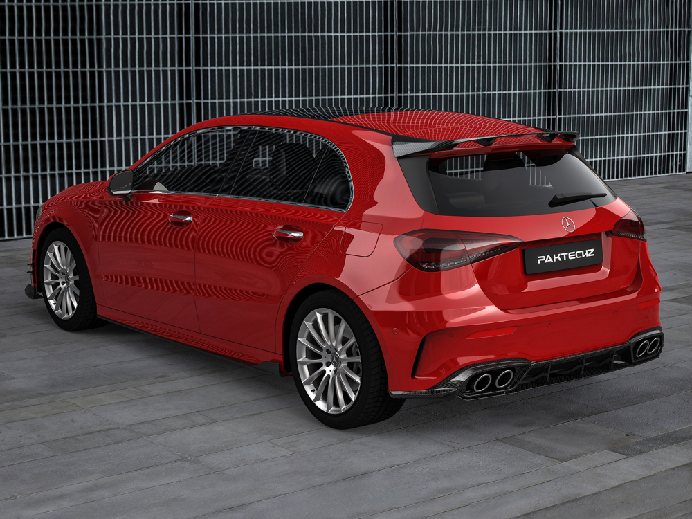 Mercedes-Benz A-Class(W177) Paktechz Design Rear Diffuser Ver.1 + Rear Side Splitter