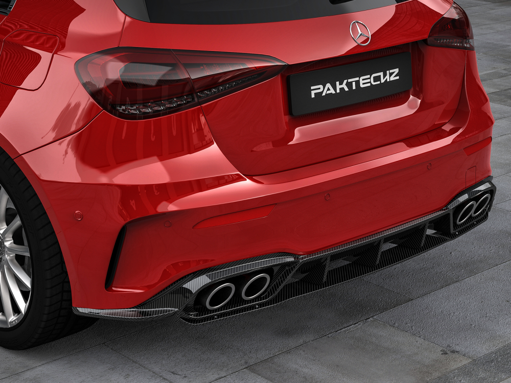 Mercedes-Benz A-Class(W177) Paktechz Design Rear Diffuser Ver.1 + Rear Side Splitter