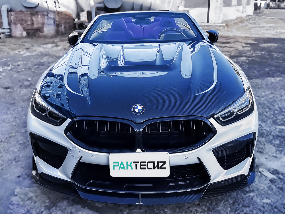 BMW M8 F91 F92 F93 Paktechz Design Carbon Fiber Front Lip Splitter