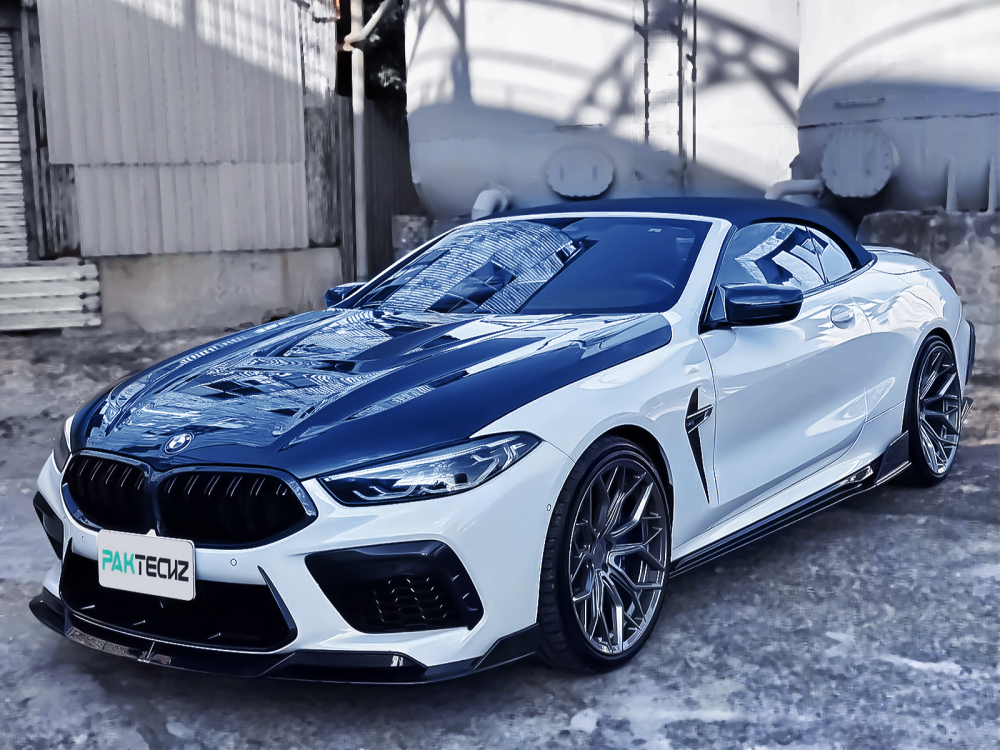 BMW M8 F91 F92 F93 Paktechz Design Carbon Fiber Front Lip Splitter