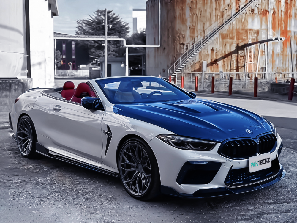 BMW M8 F91 F92 F93 Paktechz Design Carbon Fiber Front Lip Splitter