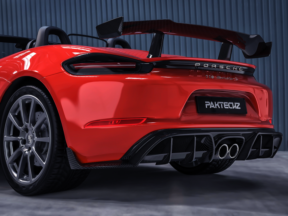 Porsche 718 Paktechz Design Rear Side Splitter