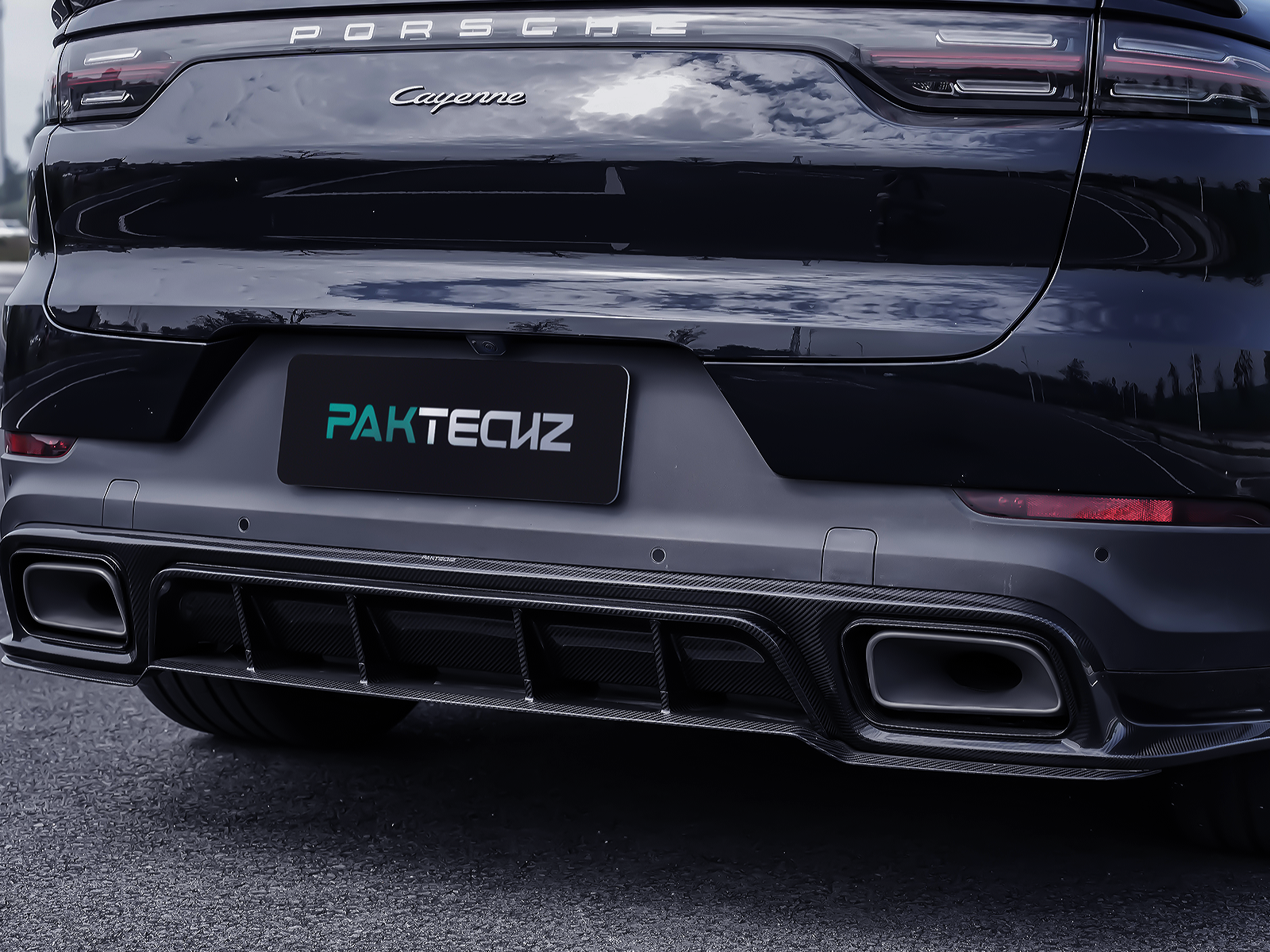 Porsche Cayenne Paktechz Design Rear Diffuser