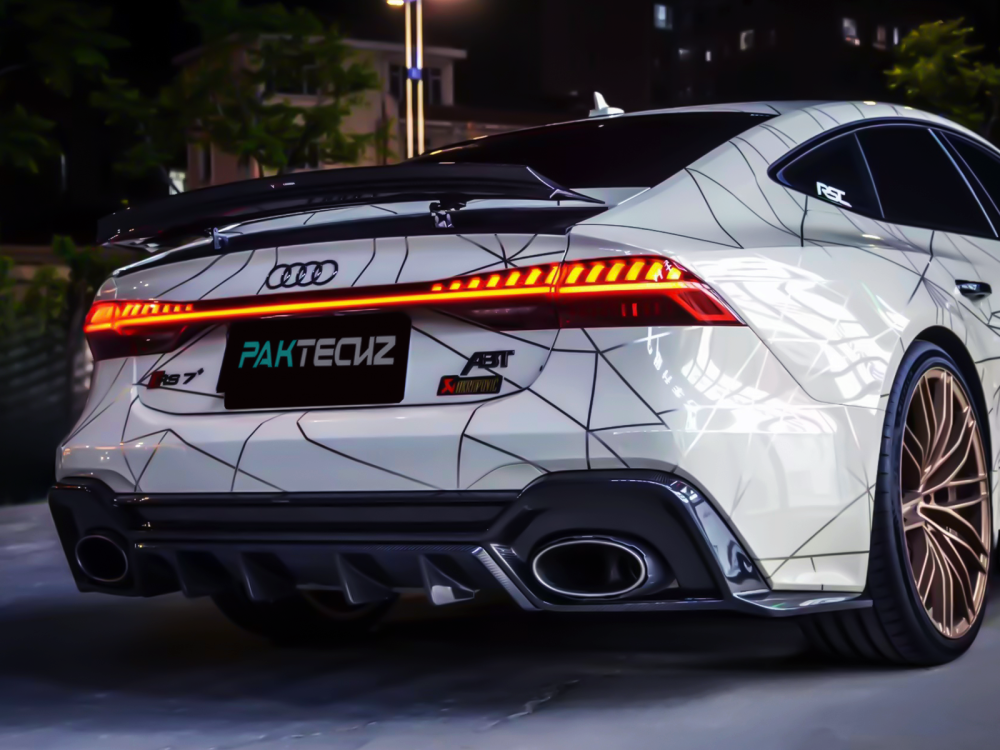 Audi RS6 RS7 C8 Paktechz Design Carbon Fiber Rear Diffuser