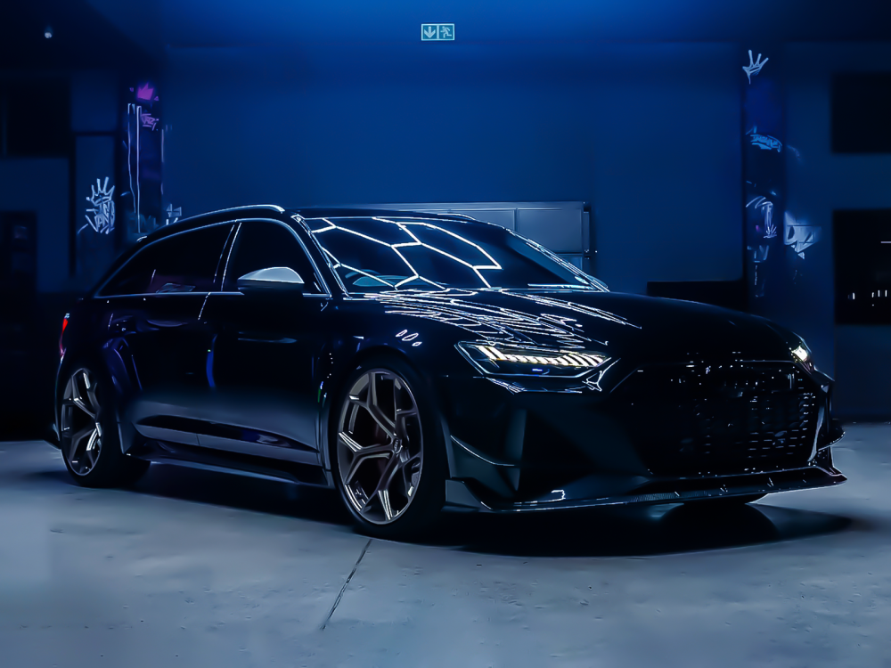 Audi RS6 RS7 C8 Paktechz Design Carbon Fiber Front Lip Splitter