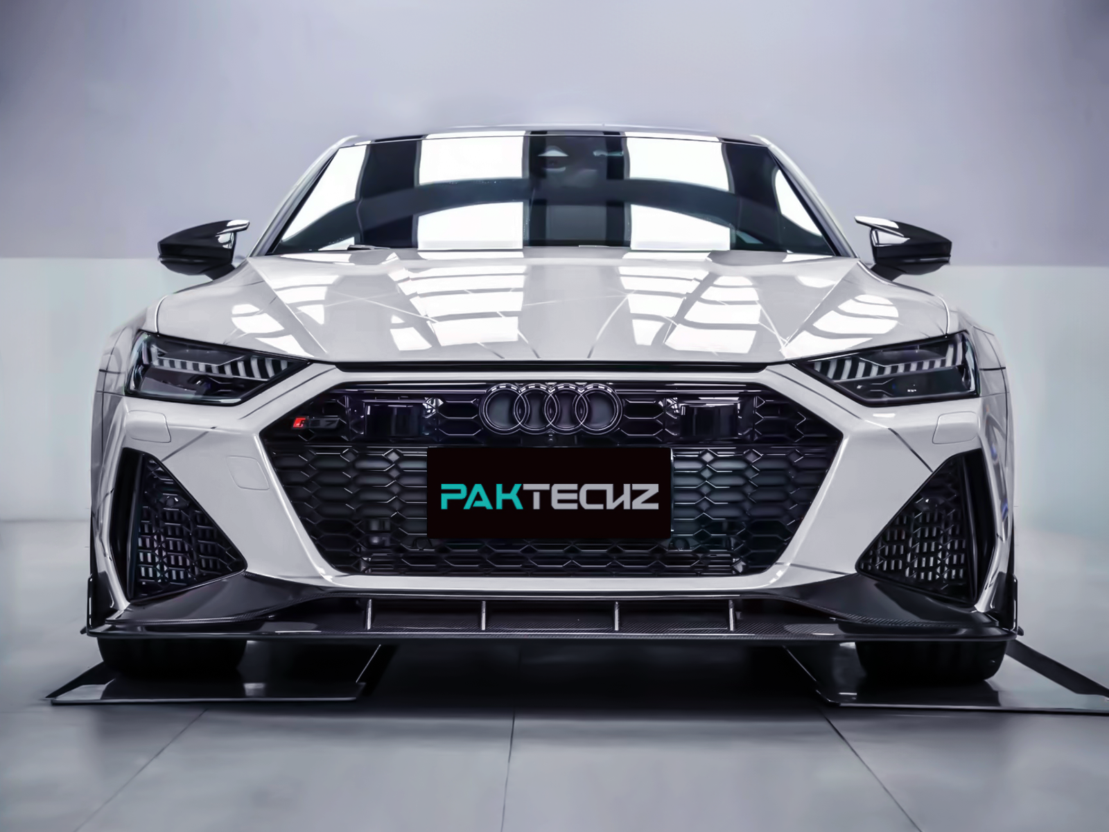 Audi RS6 RS7 C8 Paktechz Design Carbon Fiber Front Lip Splitter