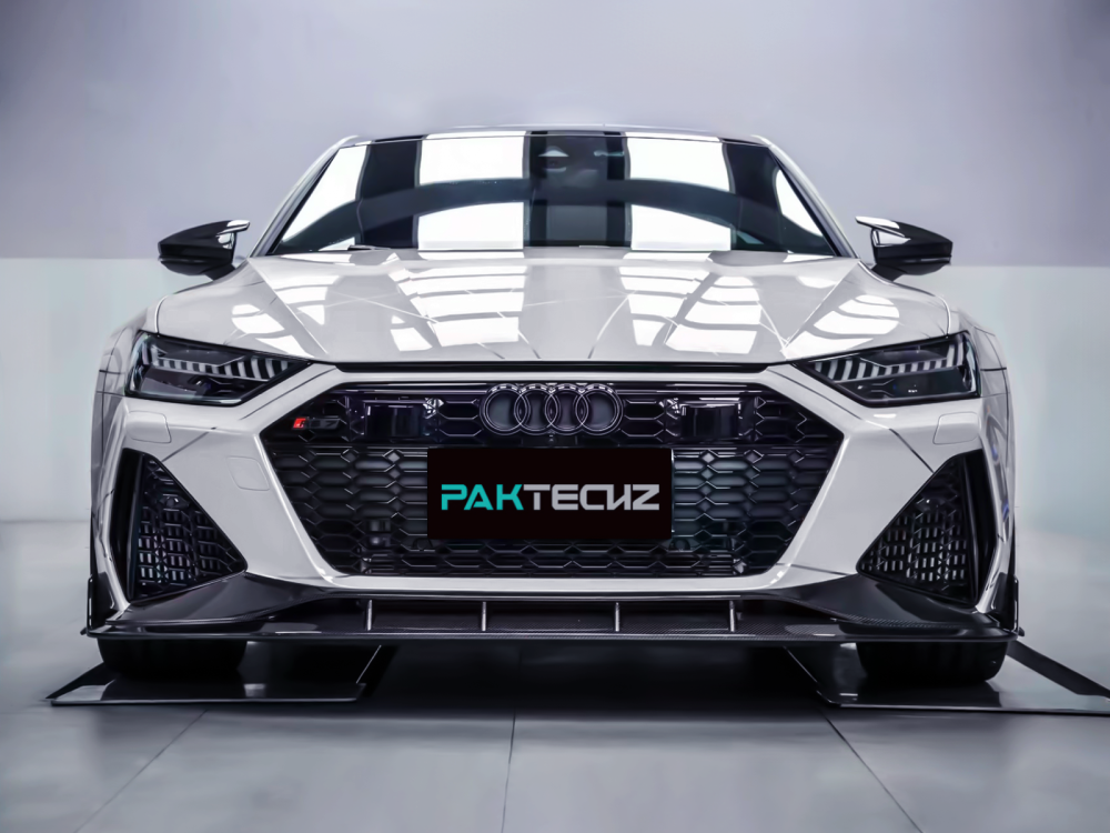 Audi RS6 RS7 C8 Paktechz Design Carbon Fiber Front Lip Splitter