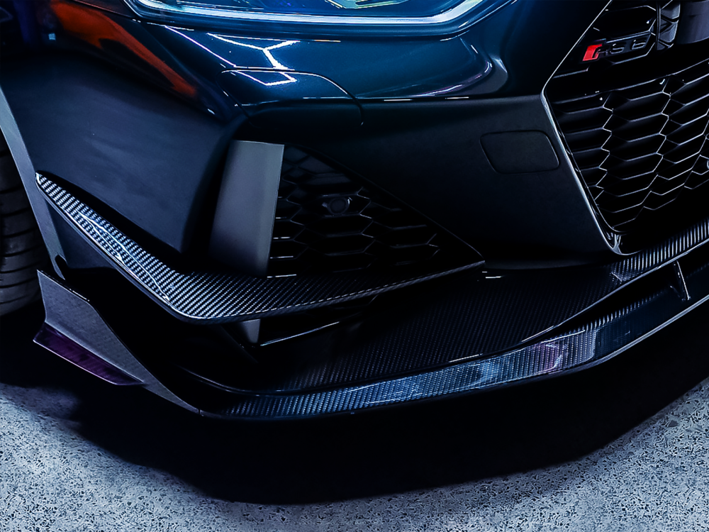 Audi RS6 RS7 C8 Paktechz Design Carbon Fiber Front Canards