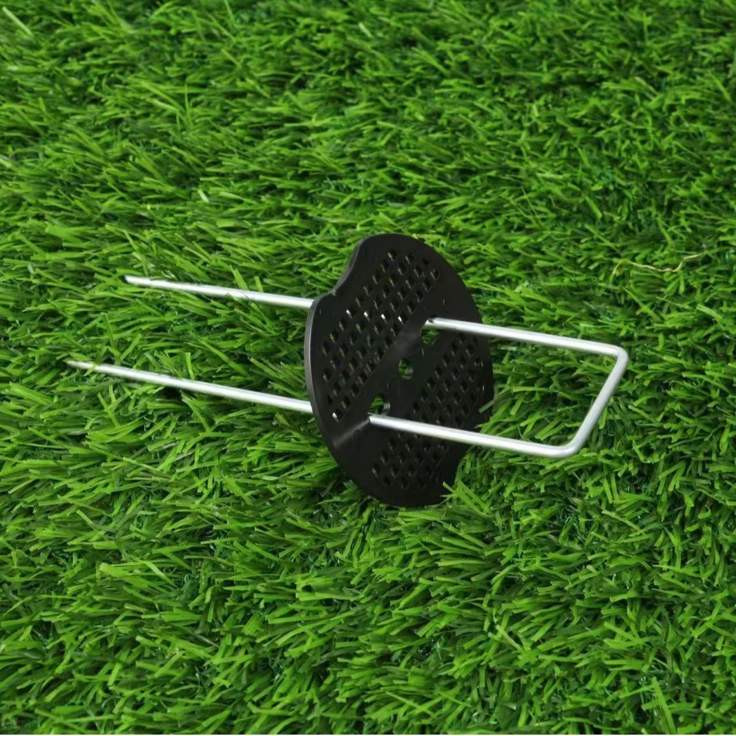 Piquets de jardin en forme de U robustes galvanisés avec rondelles en plastique,Piquets de jardin en forme de U robustes galvanisés avec rondelles en plastique