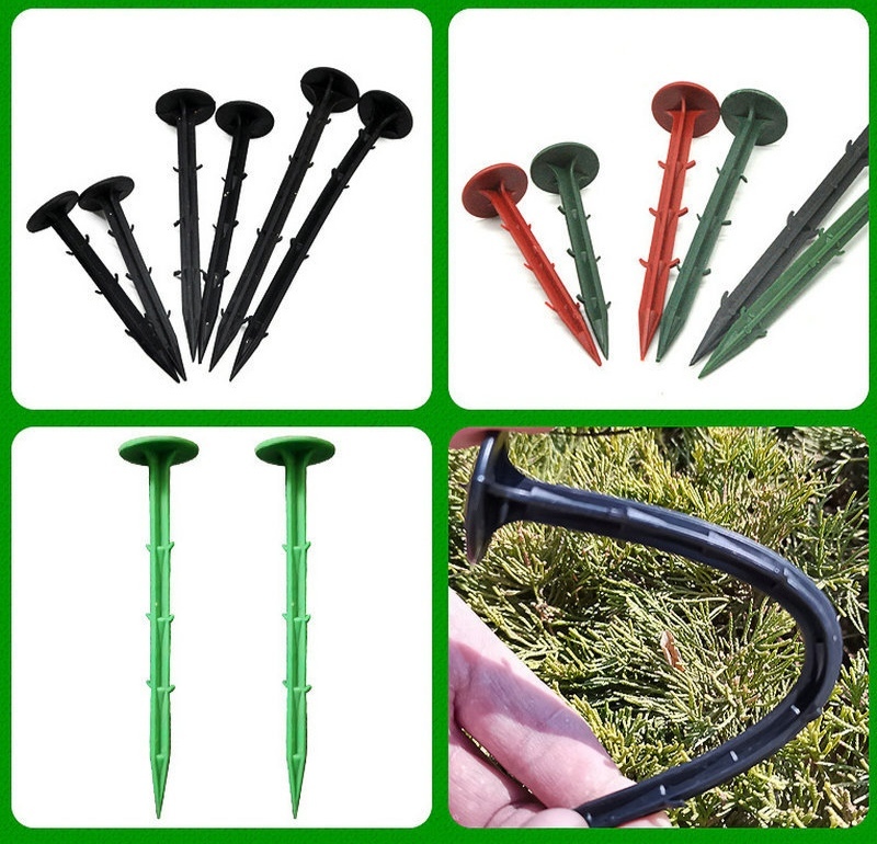 Agrafes de paillage en plastique écologiques avec dents, longue durée de vie,Agrafes de paysage en plastique écologiques à dents, longue durée de vie