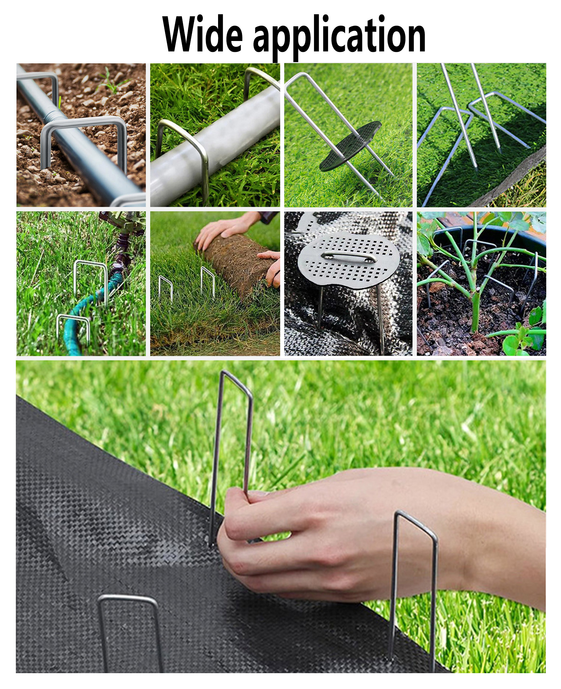 Anwendungen von U-förmigen Landschaftsstiften (galvanisiert)