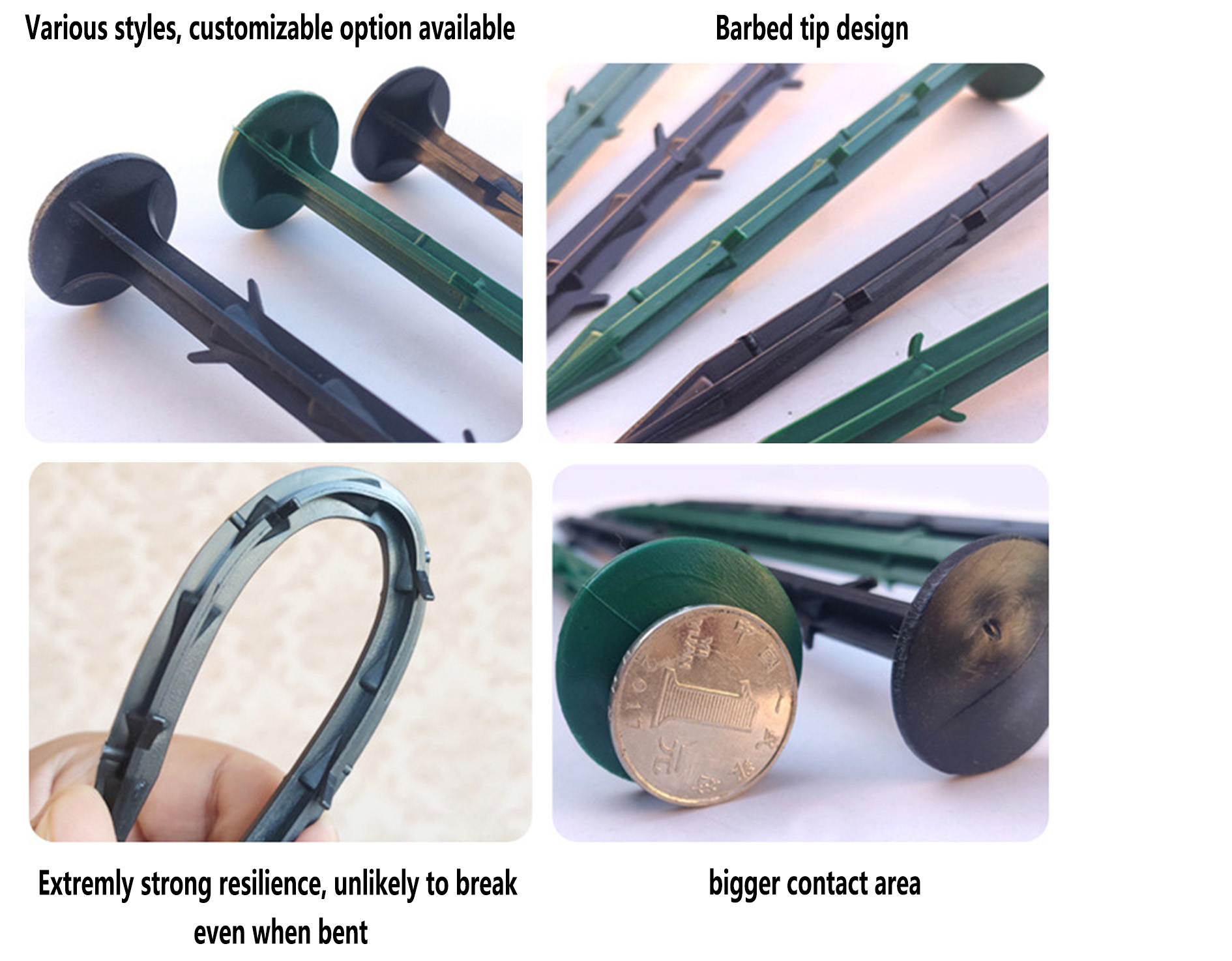 Cechy plastikowych szpilek ogrodowych z ząbkami