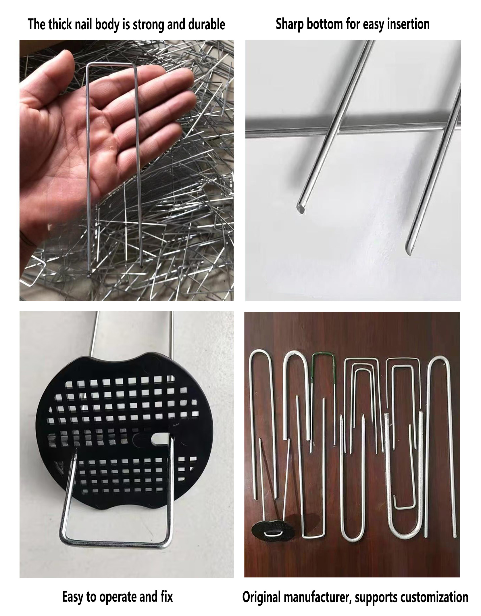 Hauptmerkmale von U-förmigen Landschaftsstiften mit Dichtungen