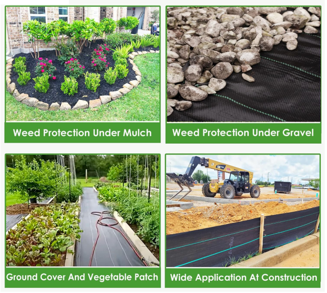 Kommerzielles grünes Unkrautvlies UV-beständig zur Bodenabdeckung,Kommerzielles grünes Unkrautvlies UV-beständig zur Bodenabdeckung