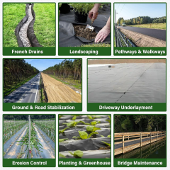 Vlies-Geotextil-Drainage zur Erosionskontrolle,Vlies-Geotextil-Drainage zur Erosionskontrolle