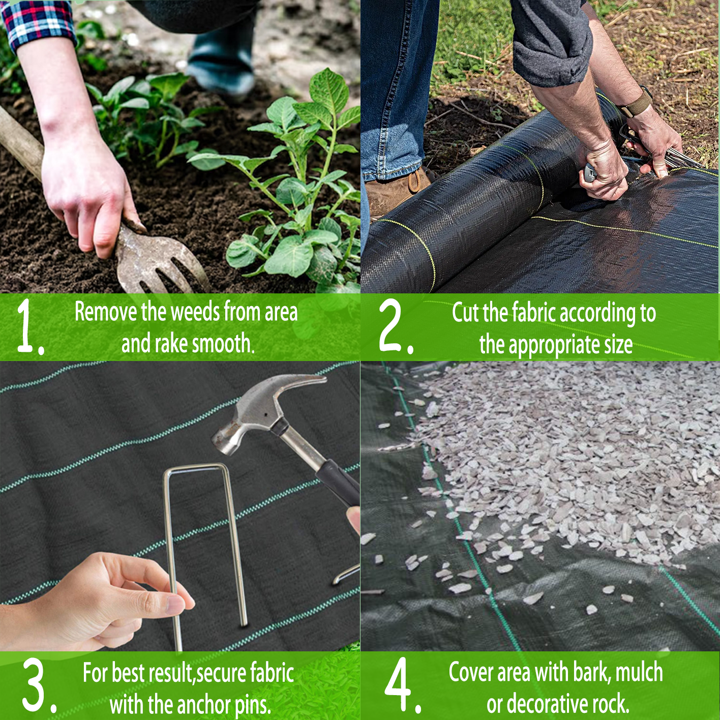 How to Install Landscape Fabric？