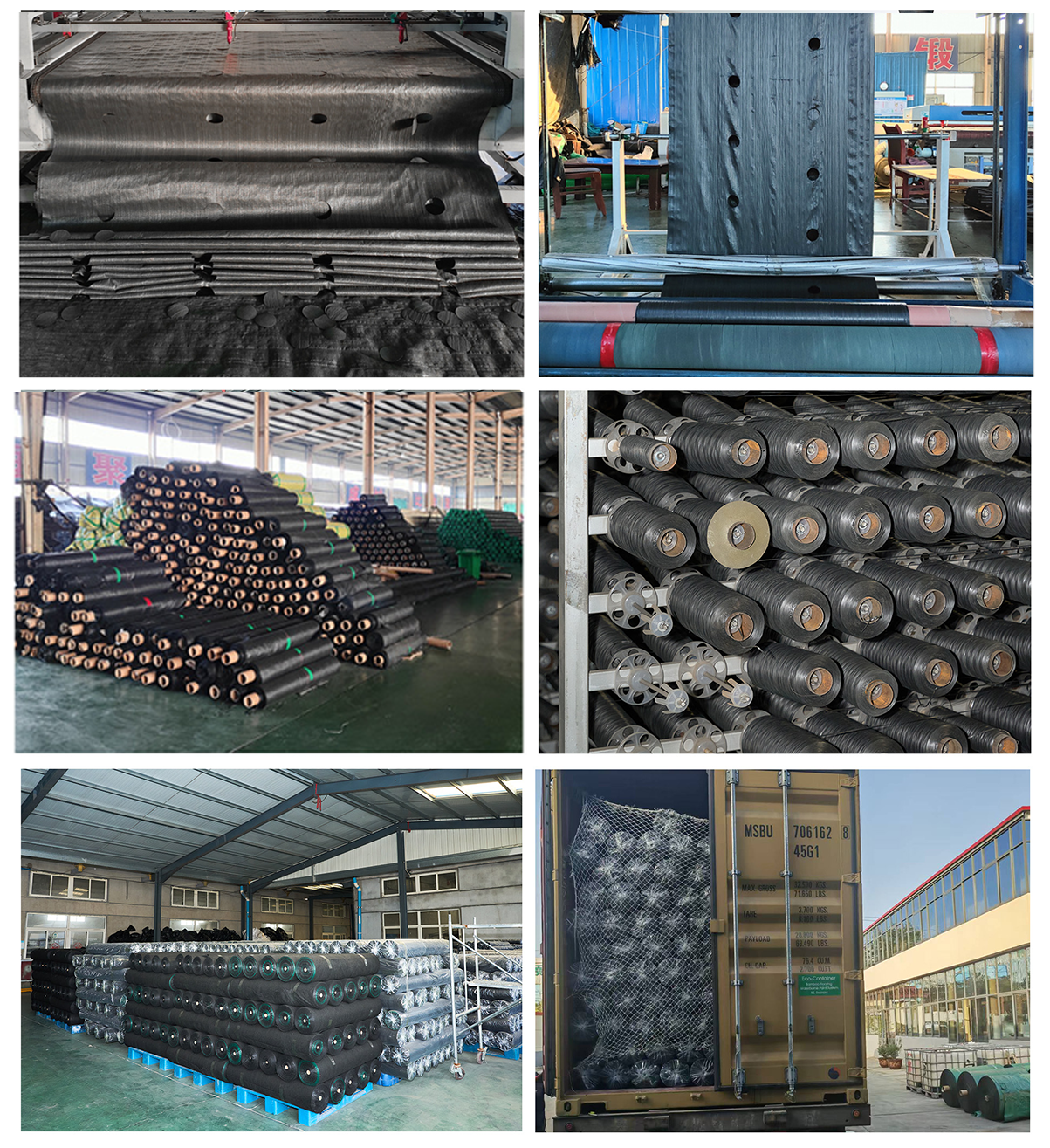 XF Fabrik f&uuml;r perforiertes Unkrautvlies mit Pflanzl&ouml;chern f&uuml;r die Landwirtschaft