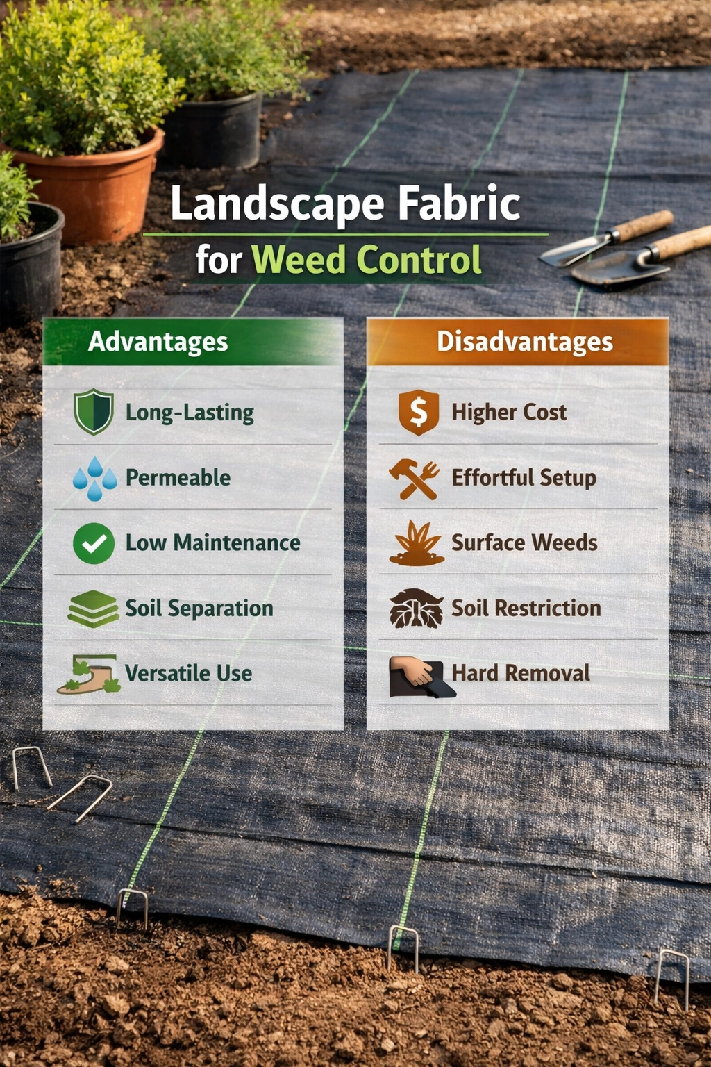 Zalety i wady maty przeciwchwastowej w architekturze krajobrazu