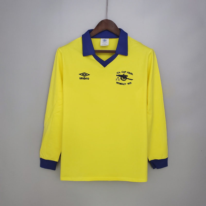 Retro long sleeve Arsenal 71/79 away yellow S-XXL